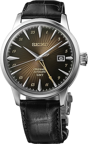 Seiko Presage Cocktail Time GMT SSK Deri Kordon Erkek Kol Saati