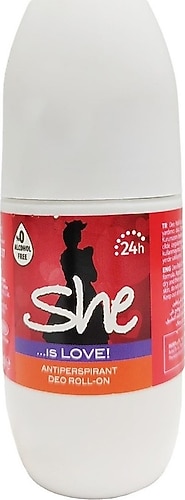 She IS LOVE Kadın Roll-On Deodorant 50 ml