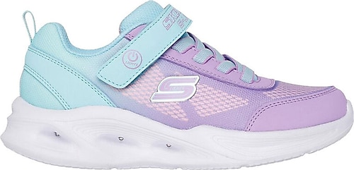 Skechers Sola Glow Ombre Deluxe 303714L-TQLV Mor-Mavi Işıklı Çocuk