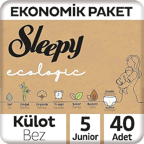Sleepy Ecologic 5 Numara Junior 40'lı Külot Bez