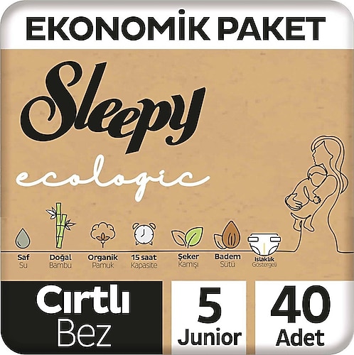 Sleepy Ecologic 5 Numara Junior 40'lı Bebek Bezi