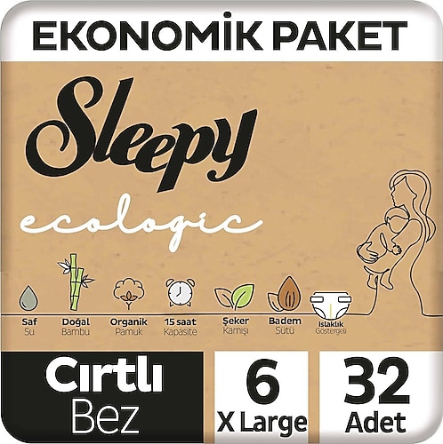 Sleepy Ecologic 6 Numara Xlarge 32'li Bebek Bezi