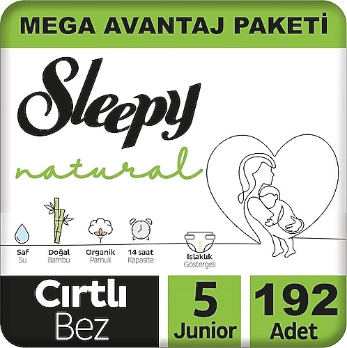 Sleepy Natural 5 Numara Junior 192'li Bebek Bezi