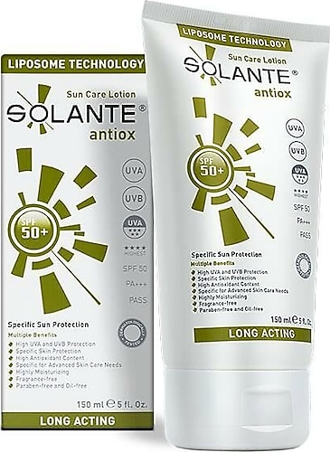 Solante Antiox 50 Faktör Güneş Losyonu 150 ml