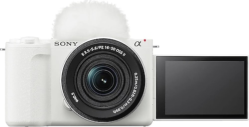 SONYZVE10 ミラーレス一眼 E 16-50mm ホワイト Sony ZV-E10 II + 16-50mm Lens Beyaz Aynasız Fotoğraf Makinesi
