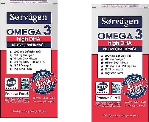 Sorvagen Omega 3 High DHA 50 Kapsül 2 Adet
