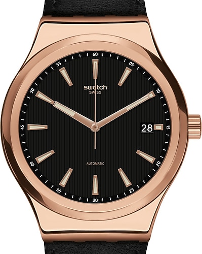 Swatch Sistem51 Sistem Rosee YIG400 Deri Kordon Kol Saati
