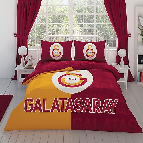 Taç Galatasaray Parçalı Logo Pamuk Çift Kişilik Nevresim Takımı Fiyatları,  Özellikleri ve Yorumları