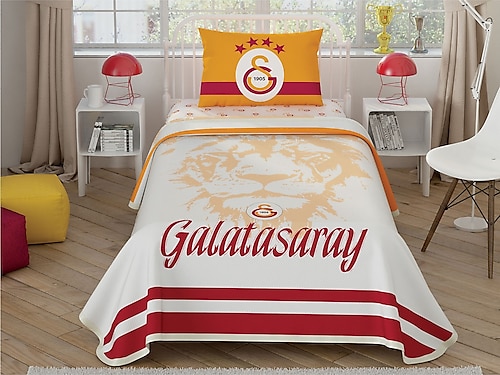 Taç Lisanslı Nevresim Takımı Gs Galatasaray Aslan Logo