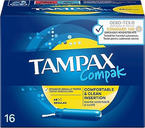 Tampax Compak Regular Aplikatörlü Tampon 16'lı
