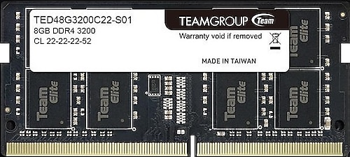 Team Elite 8 GB 3200 MHz DDR4 CL22 TED48G3200C22-S01 Ram
