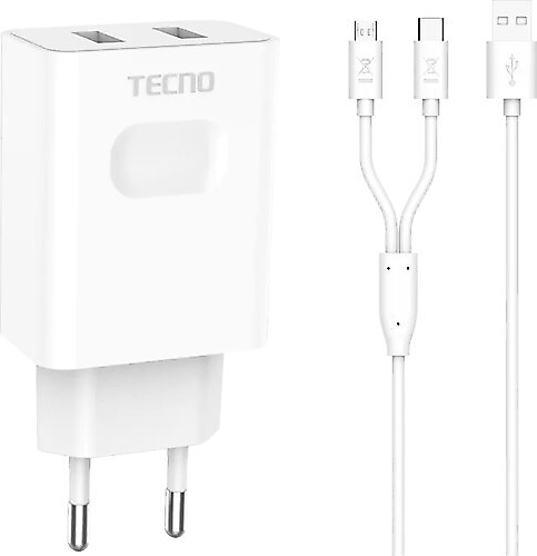 Tecno TCW-E01D Type-C ve Micro USB Kablolu Ev Şarj Cihazı