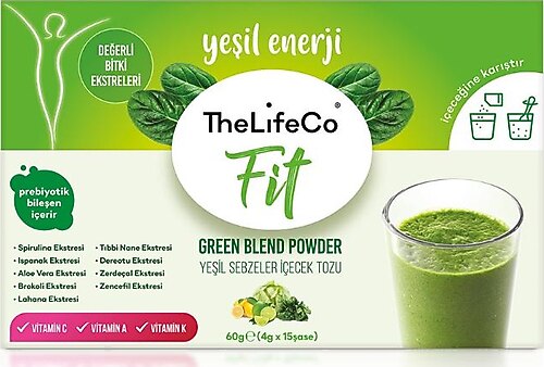 The Lifeco Yeşil Sebzeler İçecek Tozu 4 gr 15 Saşe Fiyatları