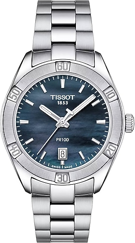 Tissot PR 100 Sport Chic T101.910.11.121.00 Çelik Kordon Gümüş-Lacivert Kadın Kol Saati