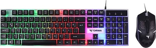 Torima TMK-03 Siyah RGB Kablolu Oyuncu Klavye Mouse Seti Fiyatları