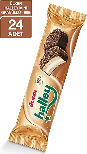 Halley Mini Ülker Halley Mini Granüllü Bisküvi 66 gr 24'lü Fiyatları, Özellikleri ...