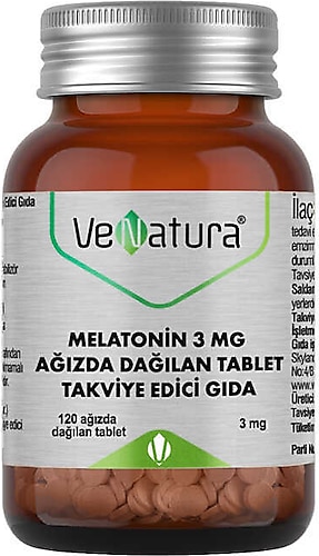 Venatura Melatonin 3 mg 120 Ağızda Dağılan Tablet
