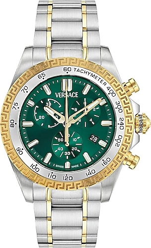 Versace Chrono X VRSCVE9K01024 Gümüş-Yeşil Erkek Kol Saati