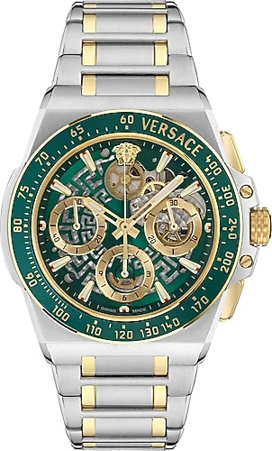 Versace Greca Extreme Chrono VRSCVE0Y00125 Altın-Yeşil Erkek Kol