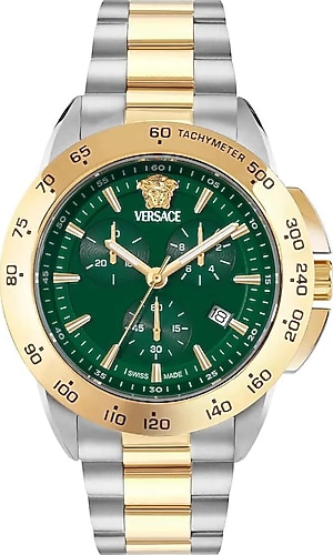 Versace V-Sport VRSCVEKIA0625 Çelik Kordon Altın-Yeşil Erkek Kol
