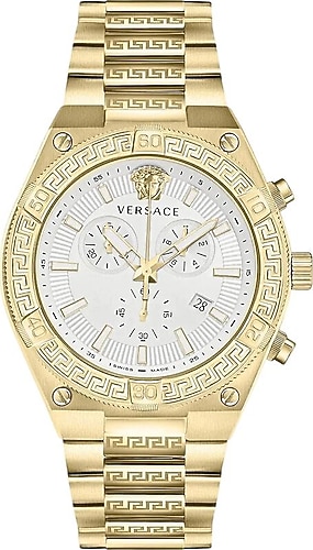 限界価格、早い者勝ちです❗️VERSUS VERSACE ゴールドカラー Versace V-Sporty Greca VRSCVESO00822 Altın Erkek Kol Saati