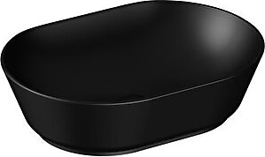 VitrA 7427B083-0016 Geo Oval Deliksiz Çanak Lavabo - Mat Siyah