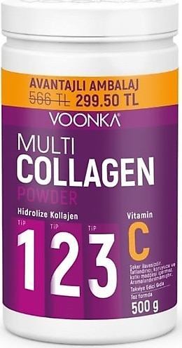 Voonka Multi Collagen Powder 500 gr Toz