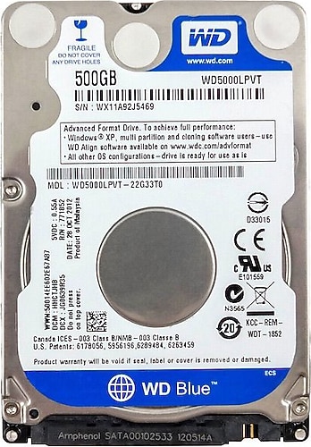 Western Digital Blue WD5000LPVT SATA 2.0 5400 RPM 2.5