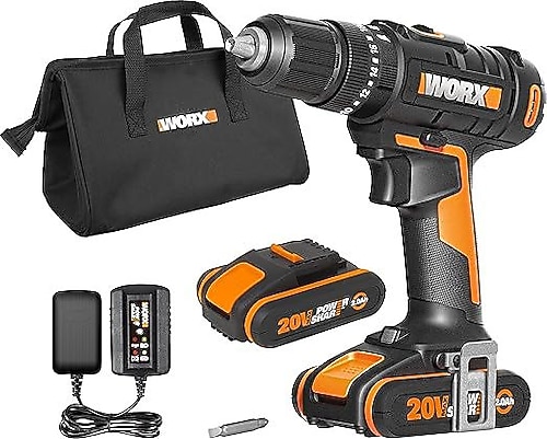 Worx WX370.1 20 V 2 Ah Çift Akülü Darbeli Matkap Fiyatları