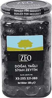 Zeo XS-2XS 500 gr Siyah Zeytin