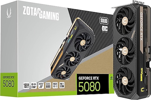 Zotac RTX 5080 Gaming Solid OC ZT-B50800J-10P 256 Bit GDDR7 16 GB