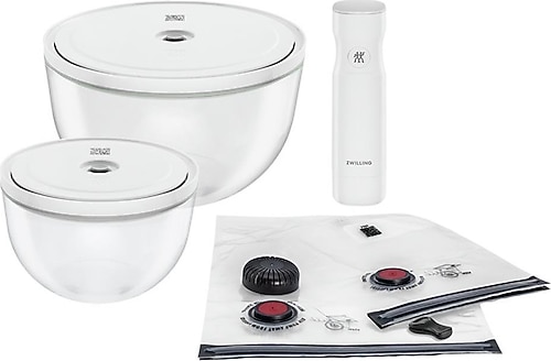 Zwilling Fresh & Save Bowls M/L Vakumlu 9 Parça Cam Başlangıç Seti