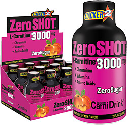 ZeroSHOT L-Carnitine 3000 mg 12 x 60 ml Şeftali Aromalı